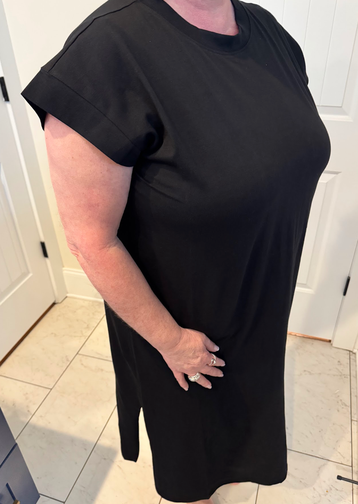 Zenana Cap Sleeve Long T-Shirt Dress